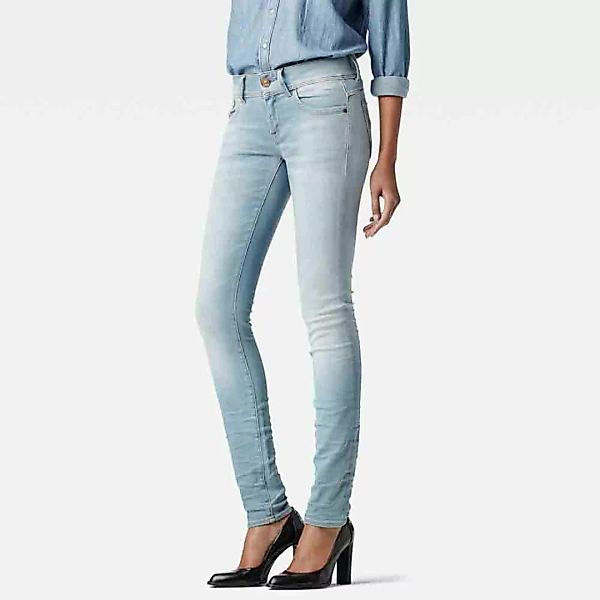 G-star Lynn Mid Waist Skinny Jeans 25 Light Aged günstig online kaufen