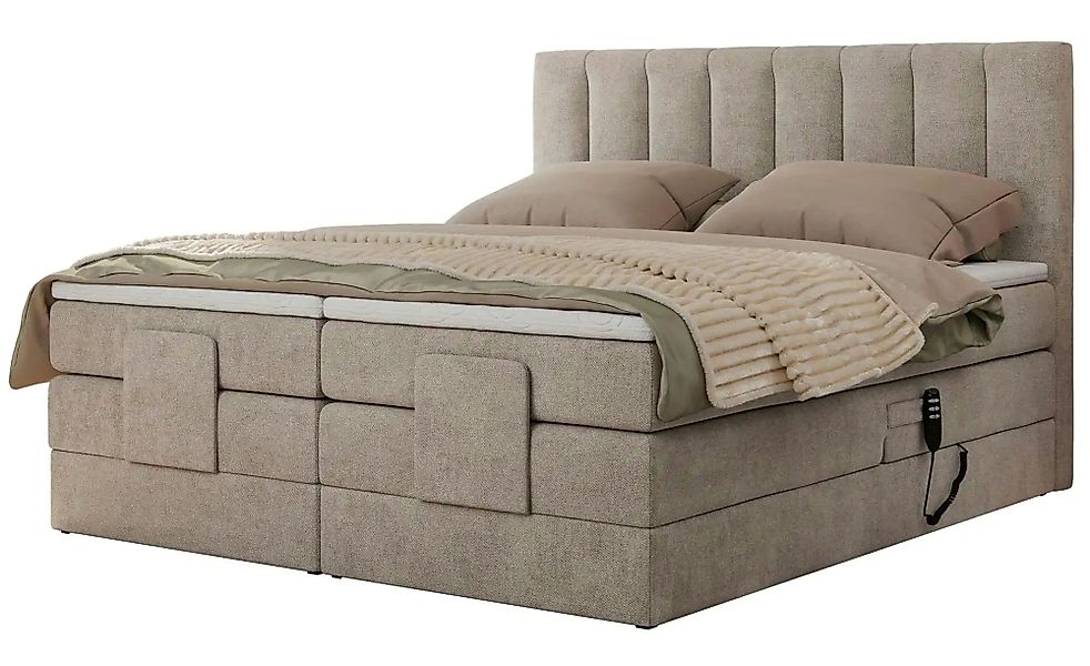 Motor Boxspringbett mit Bettkasten Comforto ¦ beige ¦ Maße (cm): B: 208 H: günstig online kaufen
