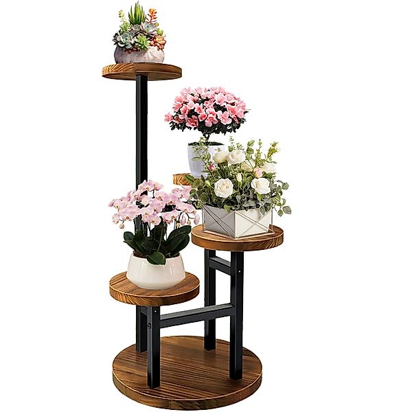 Refined Living Blumenständer Pflanzenständer Hölzern Blumenständer günstig online kaufen