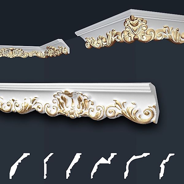 marbet design Stuckleiste B-35 gold, 50 günstig online kaufen