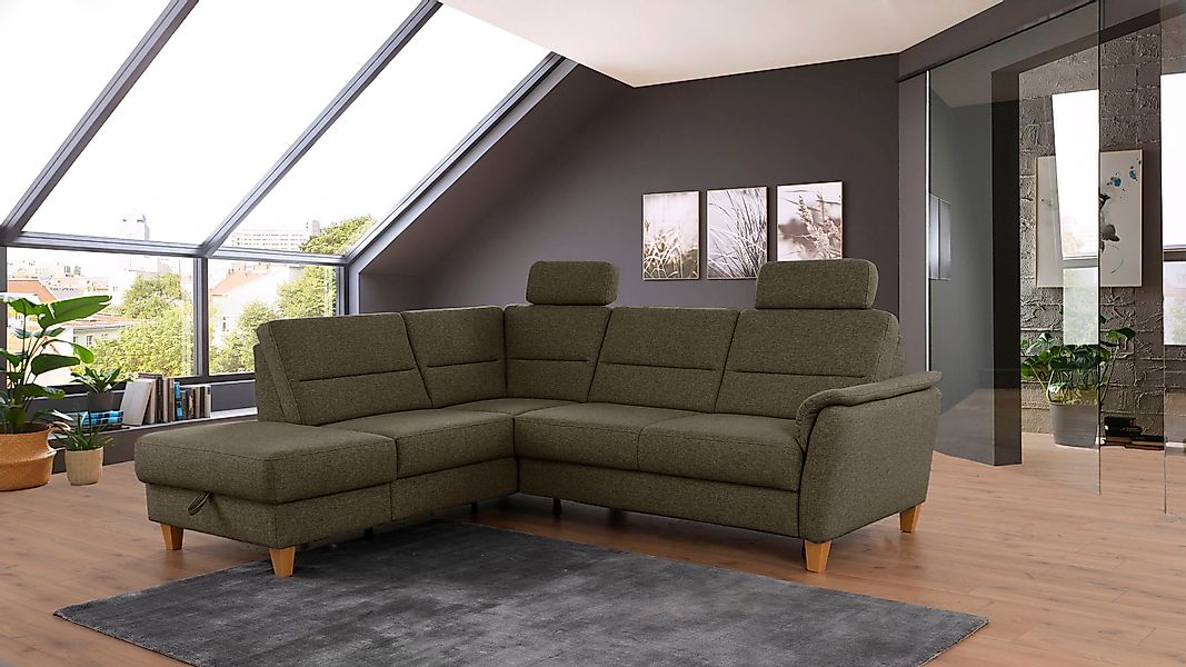 Home affaire Ecksofa Palmera L-Form, Federkern, günstig online kaufen