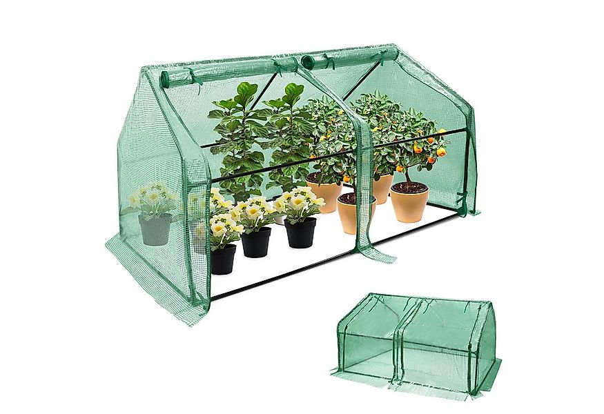 FIVMEN Foliengewächshaus Mini-Pflanzenwärmehaus Treibhaus Tomatenhaus mit A günstig online kaufen