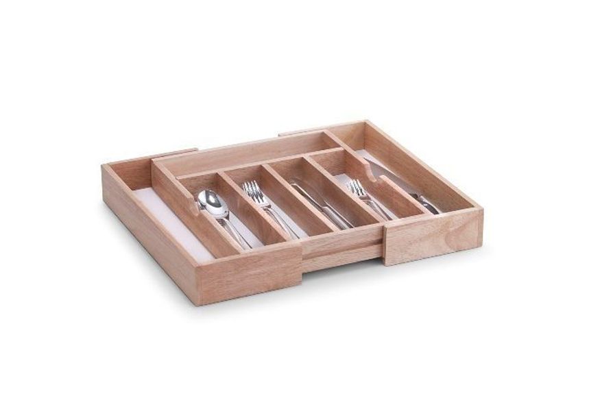 Zeller Present Besteckkasten, ausziehbar, Gummibaumholz günstig online kaufen