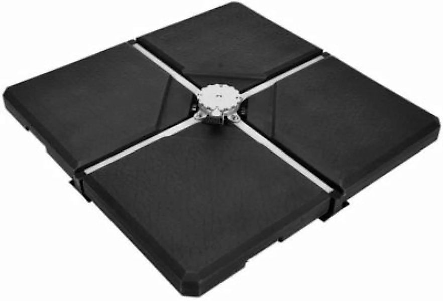 COSTWAY® Sonnenschirmständer 4-teilig 108kg befüllbar schwarz günstig online kaufen