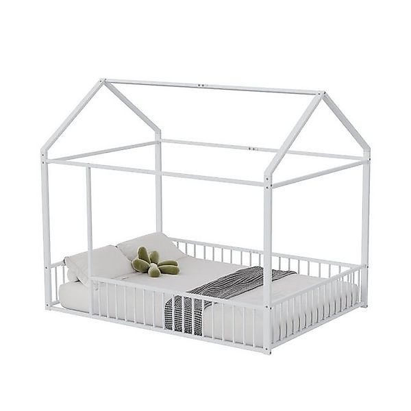 MODFU Metallbett Hausbett Kinderbett Eisenbett Jugendbett, Metallbett mit Z günstig online kaufen