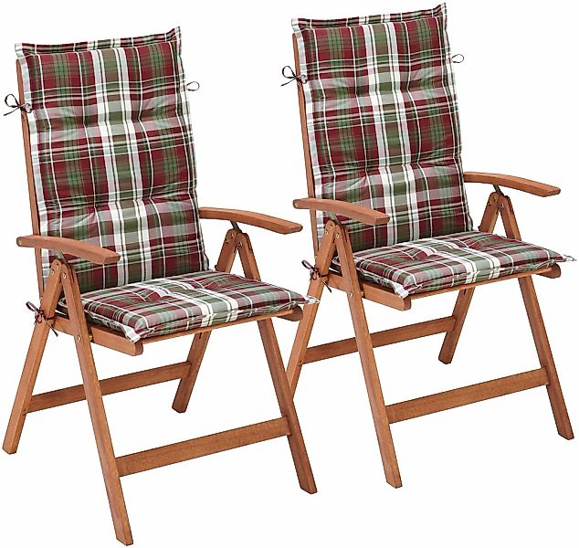 MERXX Gartenstuhl "Borkum, TOPSELLER" (Set) 2 Stk.Eukalyptus, verstellbar, günstig online kaufen