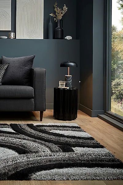 FLAIR RUGS Hochflor-Teppich "Velvet Shaggy" rechteckig 25 mm Höhe Shaggy Te günstig online kaufen