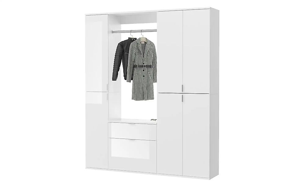 Garderoben-Set  Projekt X ¦ weiß ¦ Maße (cm): B: 152 H: 193 T: 34.0 Gardero günstig online kaufen