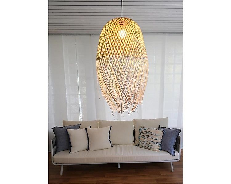BOURGH Hängeleuchte LADISPOLI Bambus Lampe handgefertigt - Hängeleuchte ⌀42 günstig online kaufen