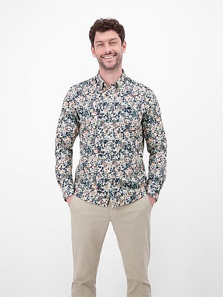 LERROS Langarmhemd mit Minimal-Print, geblümt günstig online kaufen