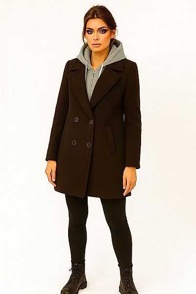 Worldclassca Kurzmantel Worldclassca Damen Kurzmantel mit Hoodie Zweireihig günstig online kaufen