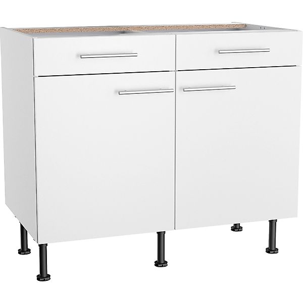 Optifit Küchen-Unterschrank Bengt932 100 cm x 87 cm x 58,4 cm Weiß günstig online kaufen