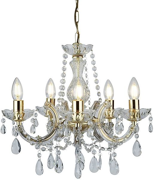 Searchlight Kronleuchter Marie Therese 5Lt Pendant, Leuchtmittel wechselbar günstig online kaufen