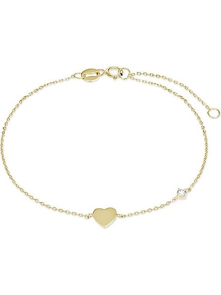 FAVS Silberarmband FAVS Damen-Armband 375er Gelbgold 1 Zirkonia Herz, Moder günstig online kaufen