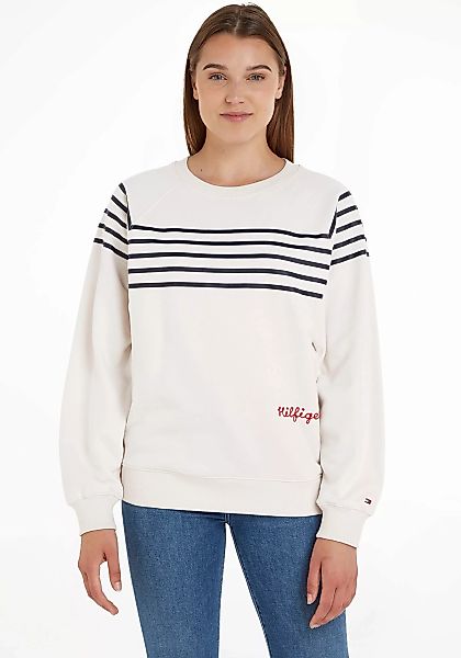 Tommy Hilfiger Sweatshirt "RLX RAG STRIPE EMB C-NK SWTSHRT", mit TH-Sticker günstig online kaufen