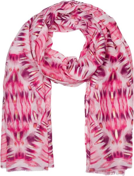 styleBREAKER Modeschal Schal Batik Muster Metallic günstig online kaufen