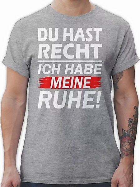 Shirtracer T-Shirt Du hast Recht, ich habe meine Ruhe! - rot Sprüche Statem günstig online kaufen