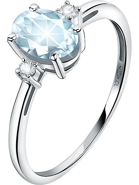 CHRIST Goldring CHRIST Damen-Damenring 585er Weißgold 1 Aquamarin günstig online kaufen