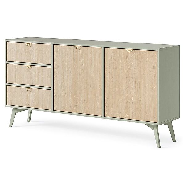 Lomadox Sideboard FAREHAM-160, 158cm breit, eukalyptusfarben, günstig online kaufen
