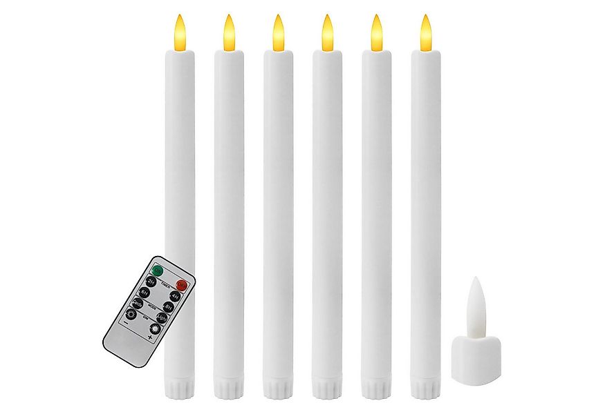 kisidus LED-Kerze LED Weihnachten Kerzen 6pcs mit Fernbedienung (Flammenlos günstig online kaufen