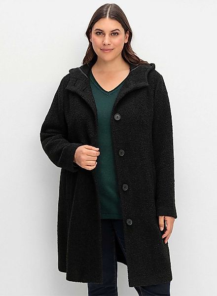 Sheego Langmantel Kurzmantel in kuscheliger Bouclé-Qualität günstig online kaufen
