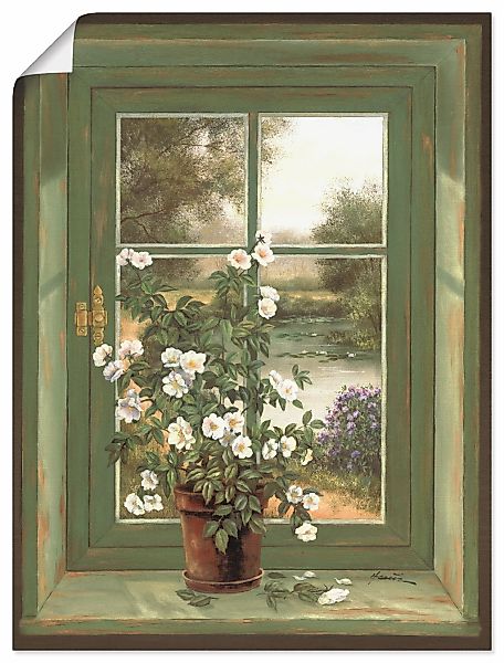 Artland Wandbild "Wildrosen am Fenster", Arrangements, (1 St.), als Alubild günstig online kaufen