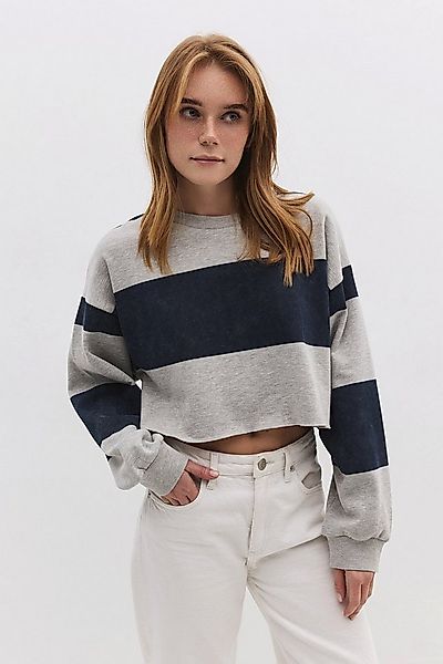 No Matter What Kapuzenpullover Gestreiftes Crop-Sweatshirt günstig online kaufen