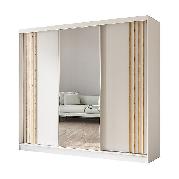 Compleo Kleiderschrank mit Spiegel MALTA Schwebetürenschrank günstig online kaufen