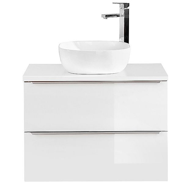 Lomadox Waschtisch TOSKANA-56, Weiß Hochglanz 81/74,5/46 cm günstig online kaufen