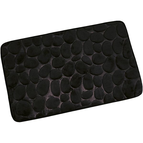 Badematte Kieselstein 60 cm x 40 cm Schwarz günstig online kaufen