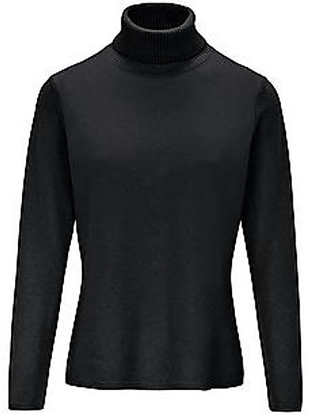 Rollkragen-Pullover aus Schurwolle und Kaschmir Peter Hahn schwarz günstig online kaufen