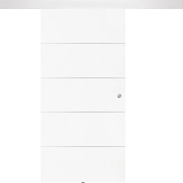 Holzschiebetür-Set Monviso Weiß 180 cm x 212 cm günstig online kaufen