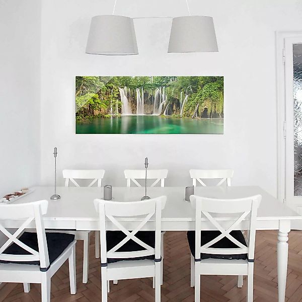 home24 Glasbild Wasserfall Plitvicer Seen günstig online kaufen