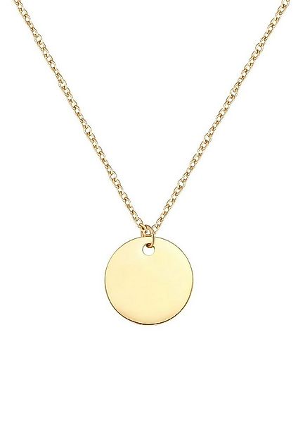 Hey Happiness Kette mit Anhänger Kreis Plättchen, wasserfest, Edelstahl Dam günstig online kaufen