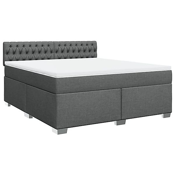 vidaXL Boxspringbett mit Matratze Dunkelgrau 180x200 cm Stoff 3285975 günstig online kaufen