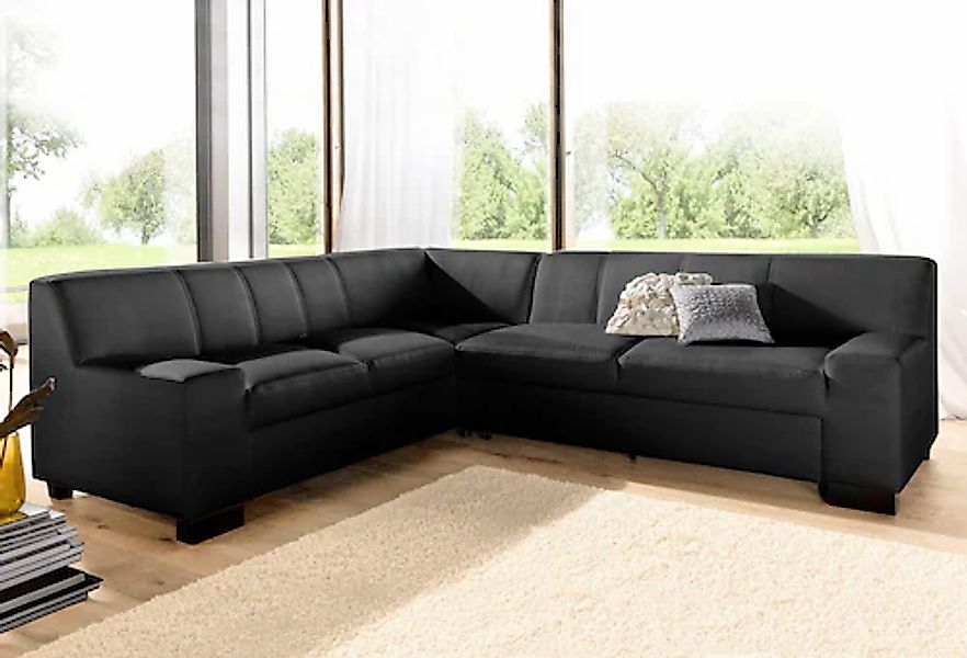 DOMO collection Ecksofa »Norma Top, elegant und modern, flache Armlehnen, L günstig online kaufen