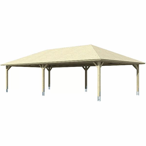 Skan Holz Carport Taunus 1176 cm x 634 cm Weiß günstig online kaufen