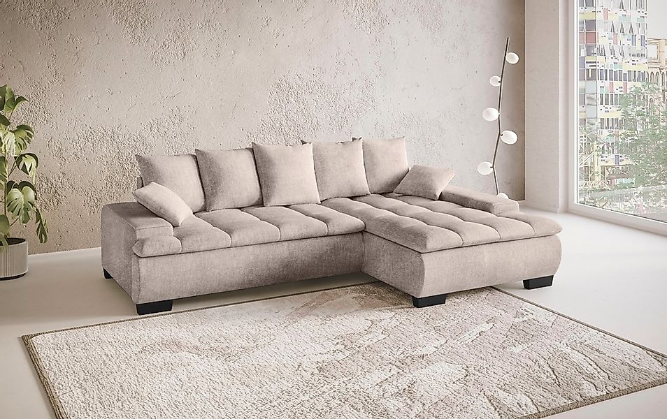 INOSIGN Ecksofa "Haiti II, L-Form", wahlweise mit Schlaffunktion/Bettkasten günstig online kaufen