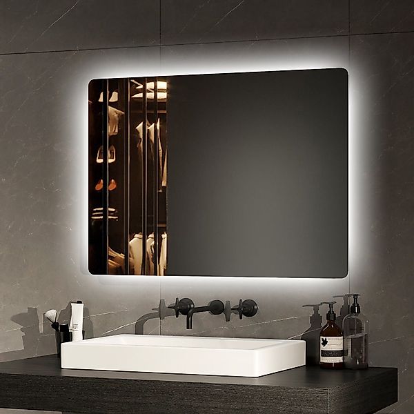 EMKE Badspiegel mit LED Beleuchtung Badezimmerspiegel günstig online kaufen