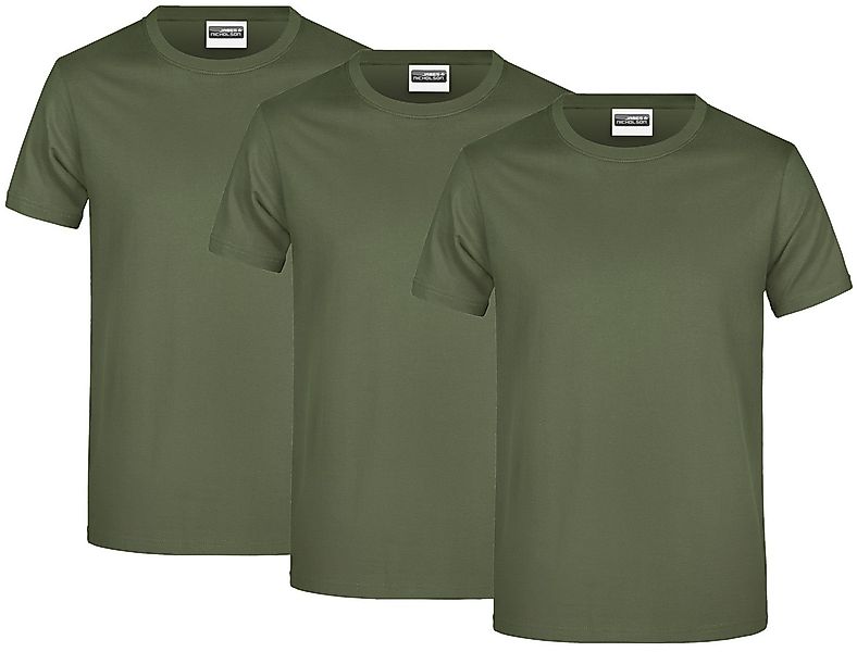 James & Nicholson T-Shirt 3er-Pack Klassisches Herren Basic T-Shirt JN790 ( günstig online kaufen