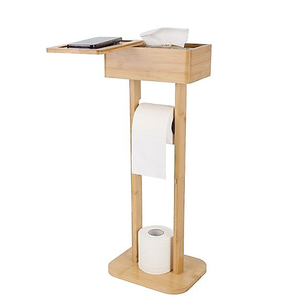 TWSOUL Toilettenpapierhalter WC-Garnitur aus Bambus, klopapierhalter günstig online kaufen