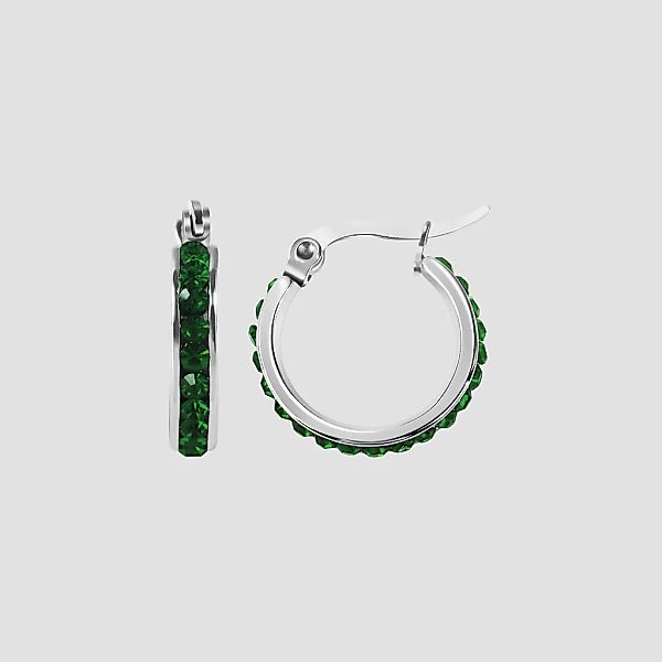 Adelia´s Paar Creolen "Damen Ohrringe – Creole aus Edelstahl mit Strass Ste günstig online kaufen