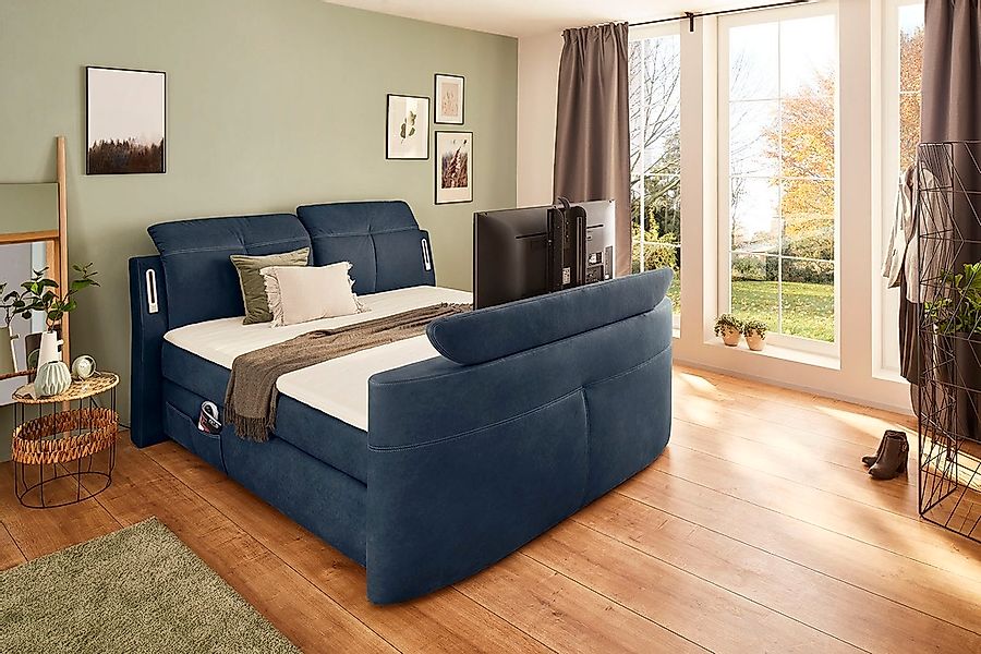 Jockenhöfer Gruppe Boxspringbett "Movie Star", mit versenkbarem TV-Lift, Fe günstig online kaufen