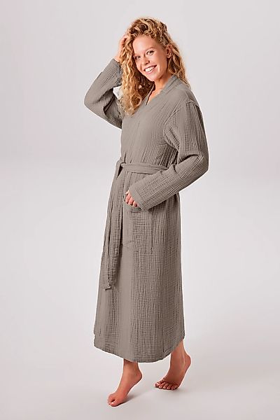 my home Bademantel "Juna Musselin, ideal für Sauna & Spa, Hotelbademantel, günstig online kaufen