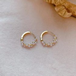 POPOLIC Perlenohrringe Sterling Silber Perlen Twist günstig online kaufen