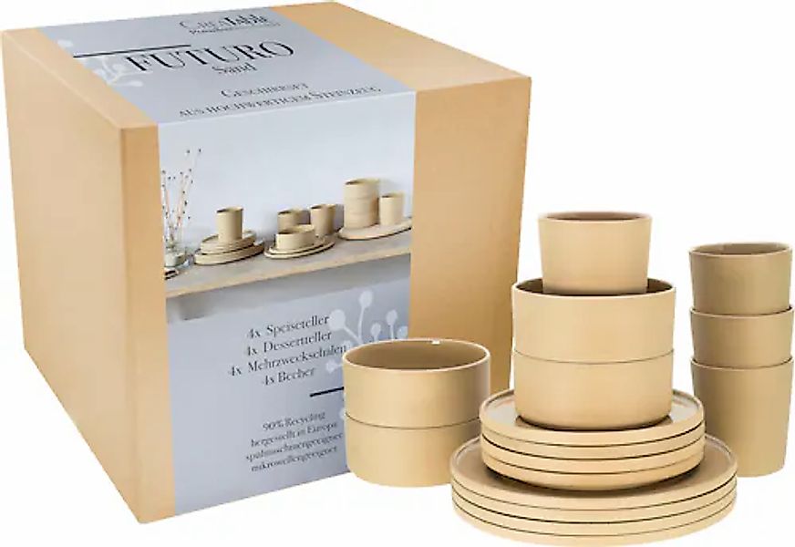 CreaTable Kombiservice »Futuro« Service, je 4 Speiseteller, Dessertteller, günstig online kaufen