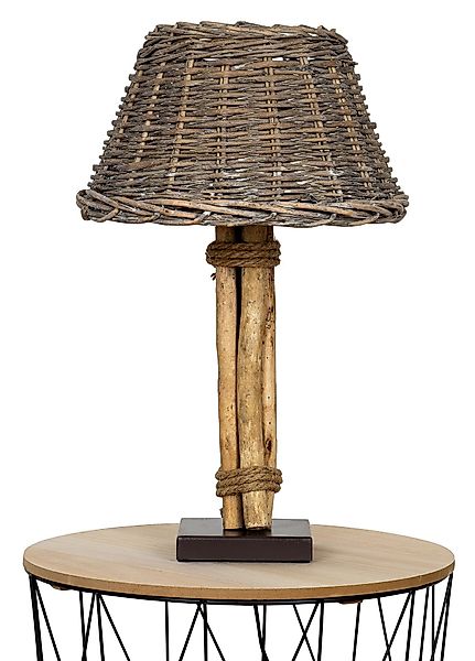 Levandeo® Nachttischlampe, Lampe Tischlampe H50cm Holz günstig online kaufen