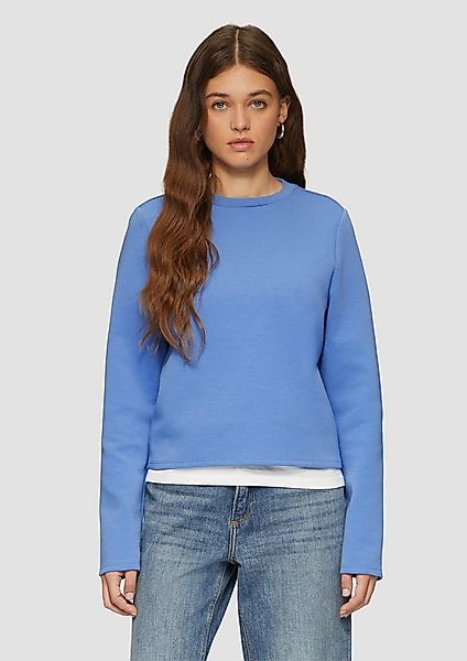 QS Sweatshirt Sweatshirt Verkürztes Sweatshirt aus Interlockjersey günstig online kaufen