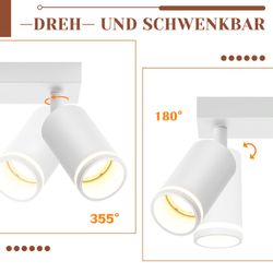 Nettlife Deckenstrahler Schwarz Schwenkbar Modern Wandstrahler günstig online kaufen