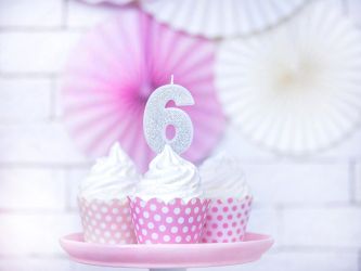partydeco Geburtstagskerze, Geburtstagskerze Zahl 6 mit günstig online kaufen
